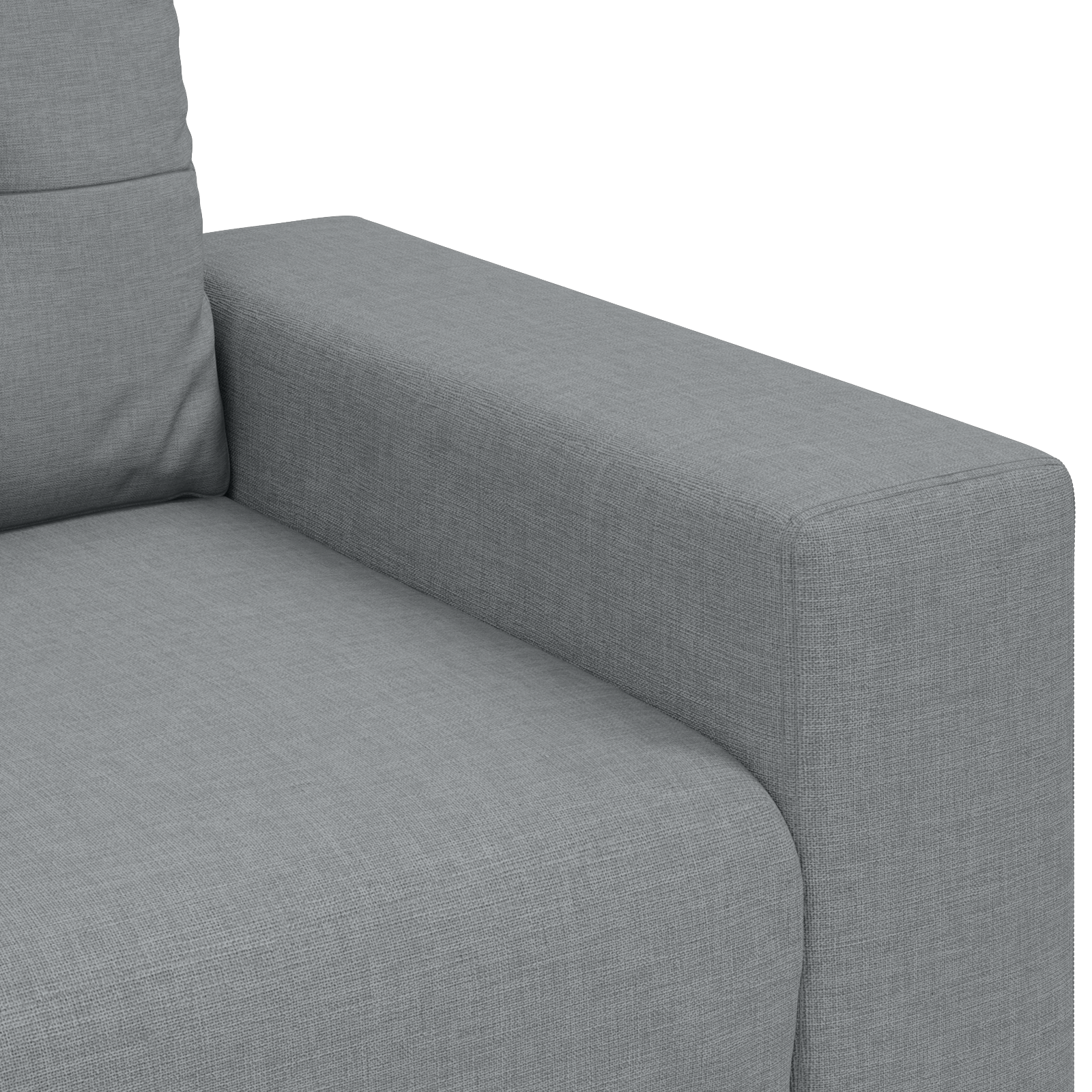 Sofa Set with Cushion with Pillow Grey Fabric