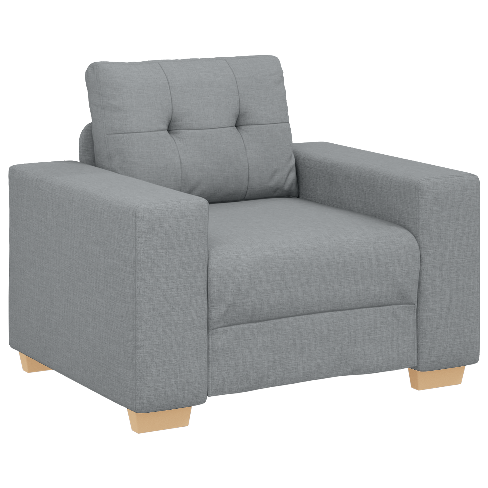 Sofa Set with Cushion with Pillow Grey Fabric