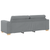 Sofa Set with Cushion with Pillow Grey Fabric