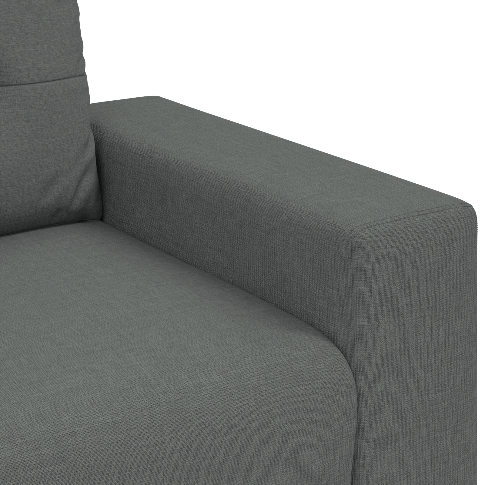 Sofa Set with Cushion with Pillow Grey Fabric