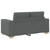 Sofa Set with Cushion with Pillow Grey Fabric