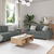 Sofa Set with Cushion with Pillow Grey Fabric