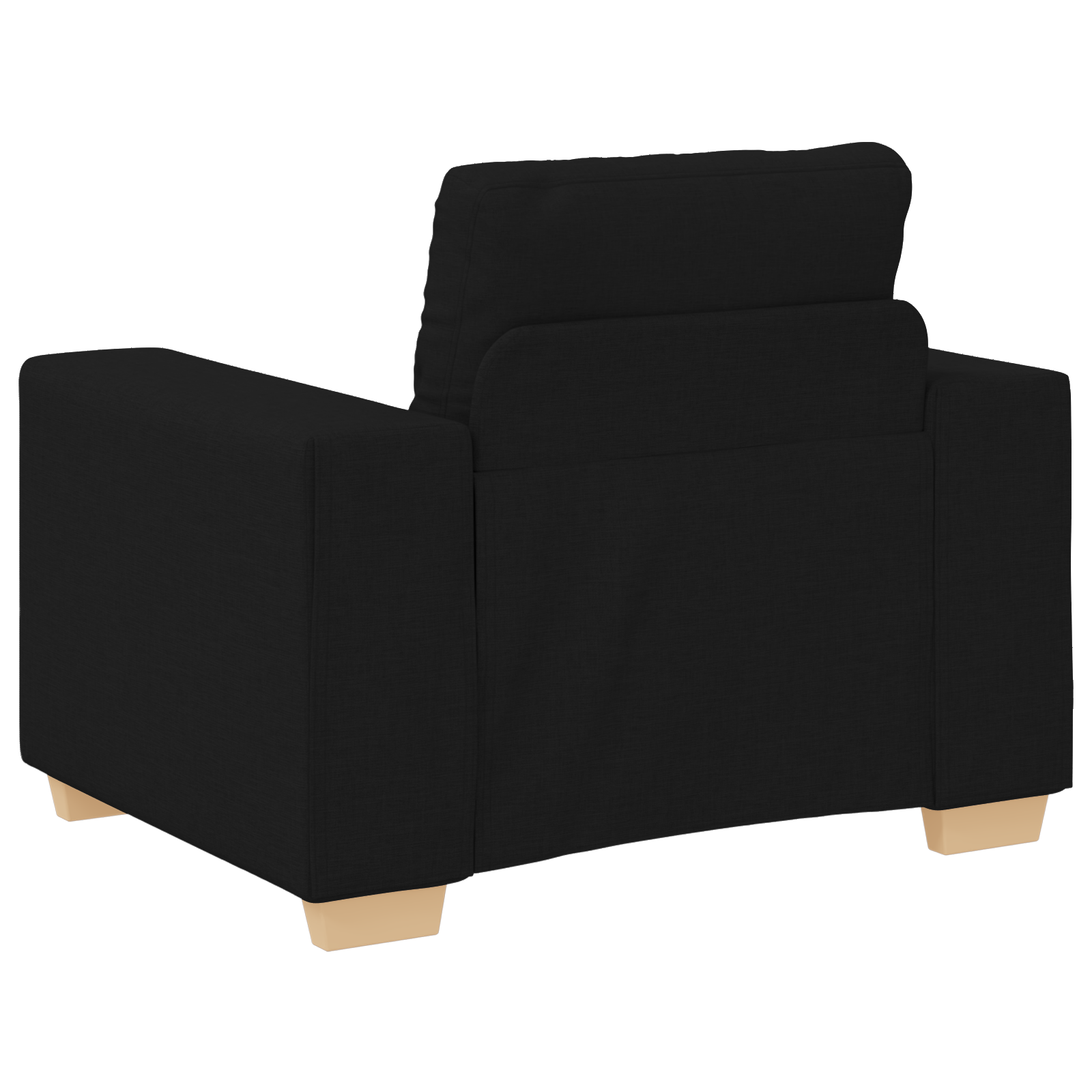 Sofa Set with Cushion with Pillow Black Fabric