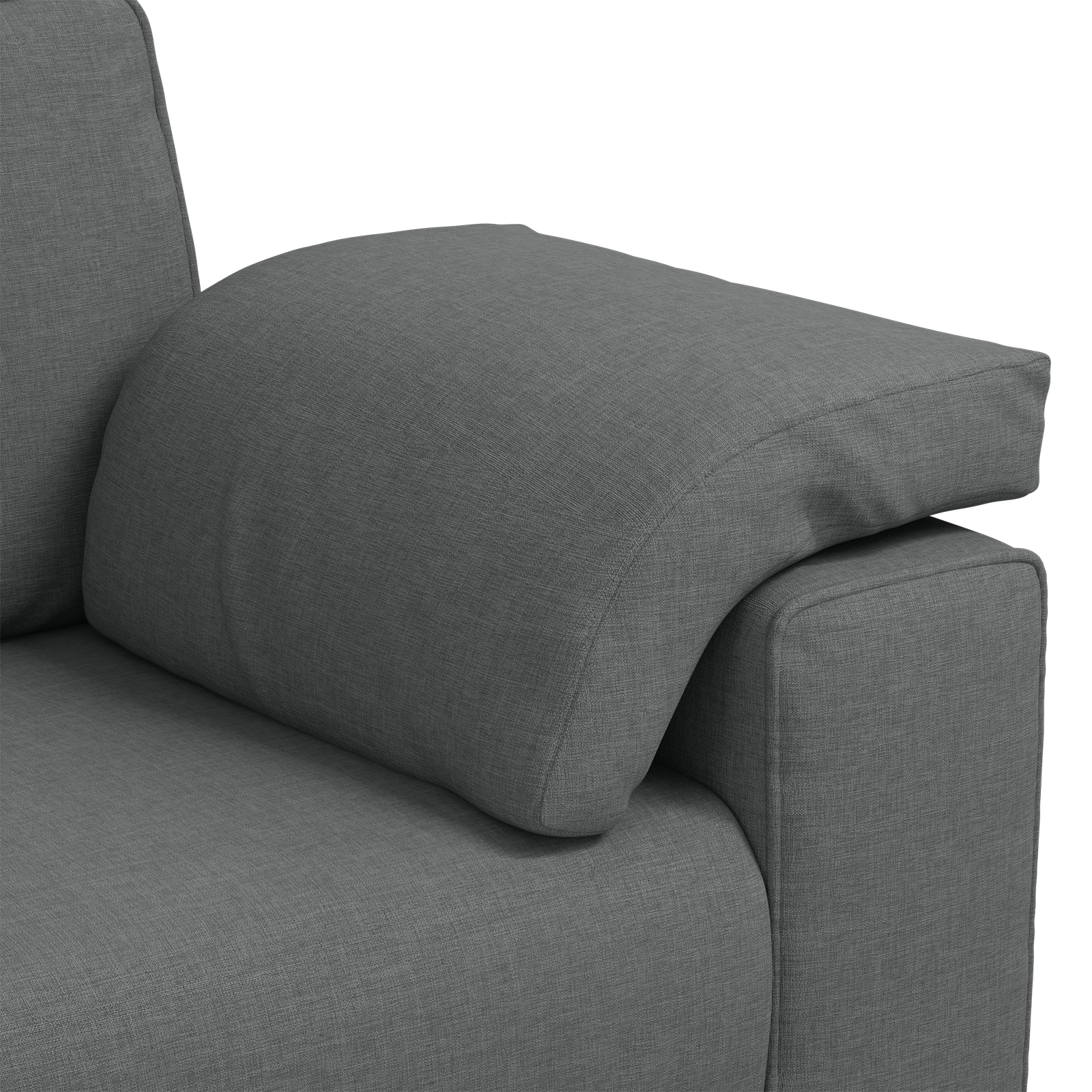 Sofa Set with Cushion 3 pcs Grey 219 x 77 x 82 cm Fabric