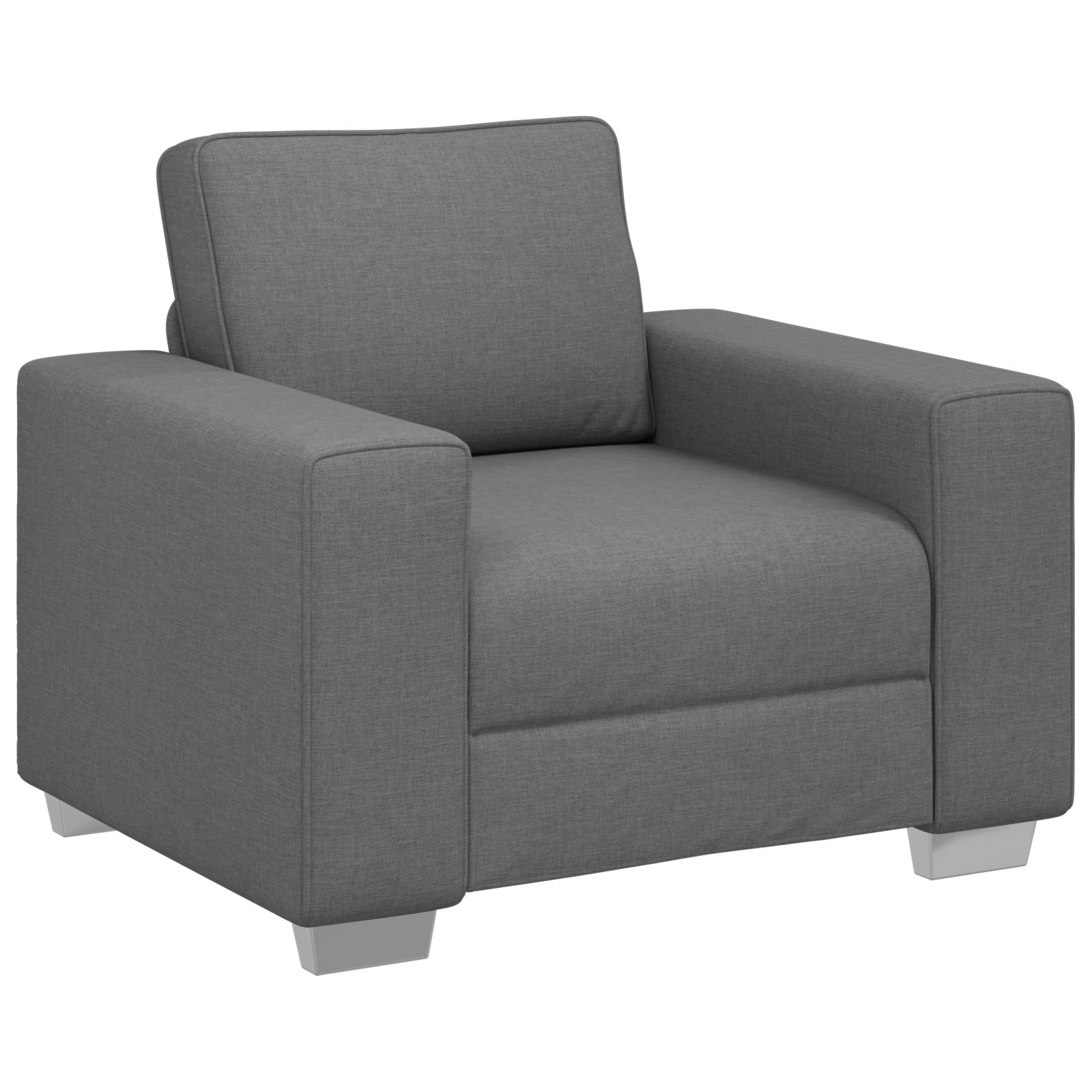 Sofa Set with Cushion 3 pcs Grey 219 x 77 x 82 cm Fabric