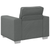 Sofa Set with Cushion 3 pcs Grey 219 x 77 x 82 cm Fabric