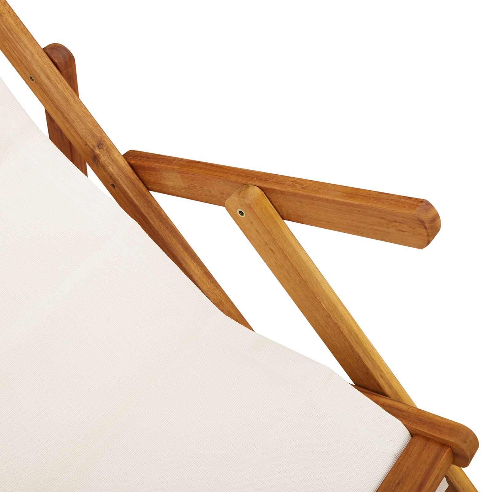 Folding Beach Chairs 2 Pack Light Grey Solid Wood Acacia & Textilene