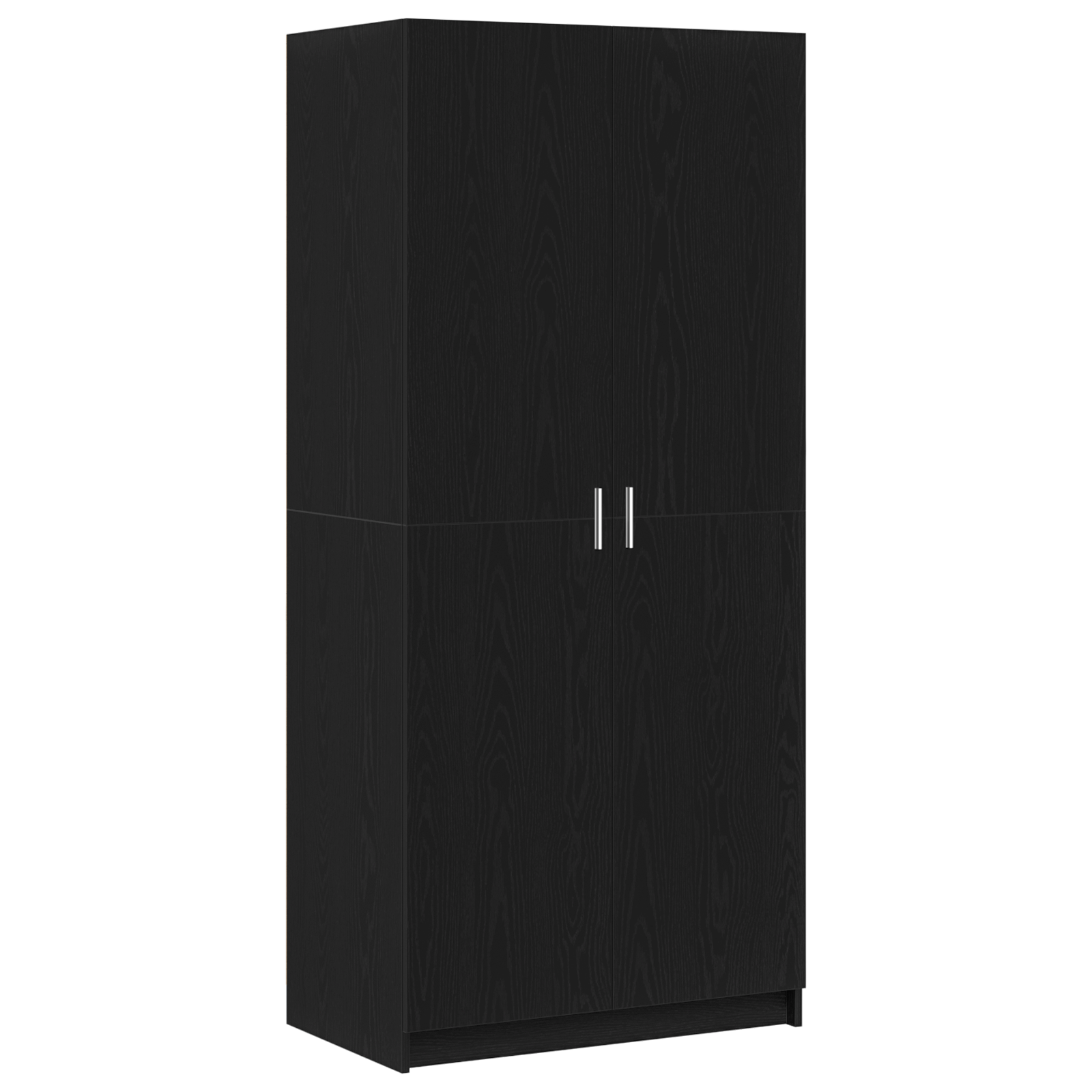 Wardrobe with Door Black Oak 80 x 50,5 x 180 cm Engineered Wood