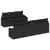 8 Piece Garden Sofa Set with Cushions Black Poly Rattan