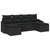 6 Piece Garden Sofa Set with Cushions Black Poly Rattan