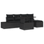 6 Piece Garden Sofa Set with Cushions Black Poly Rattan