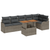 7 Piece Garden Sofa Set with Cushions Grey Poly Rattan Acacia
