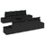 7 Piece Garden Sofa Set with Cushions Black Poly Rattan