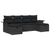 6-Piece Garden Sofa Set with Cushions Black Poly Rattan