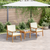 Garden Sofa Set 3 pcs Brown 45 x 45 x 38cm Solid Acacia wood