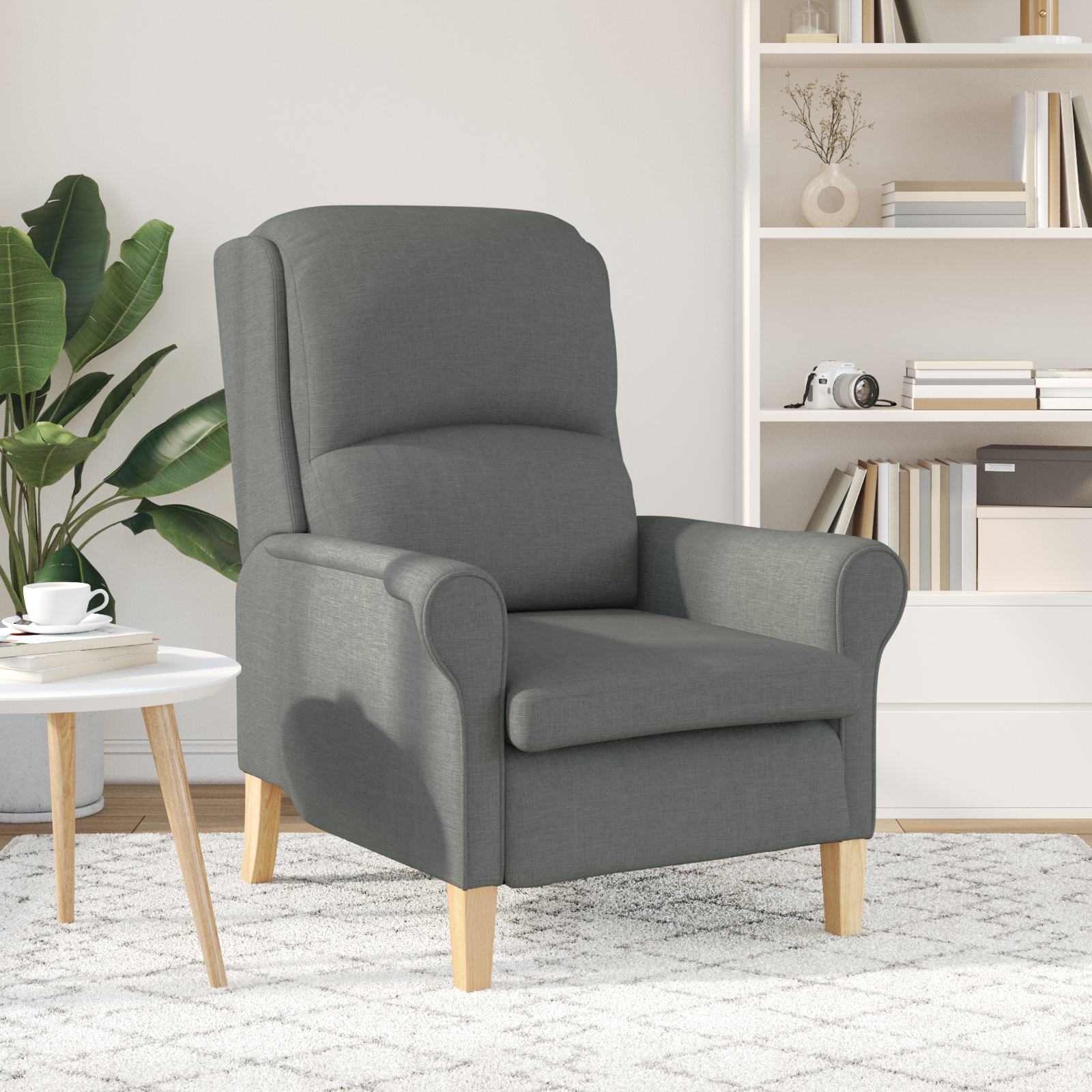 Armchair Dark grey Fabric