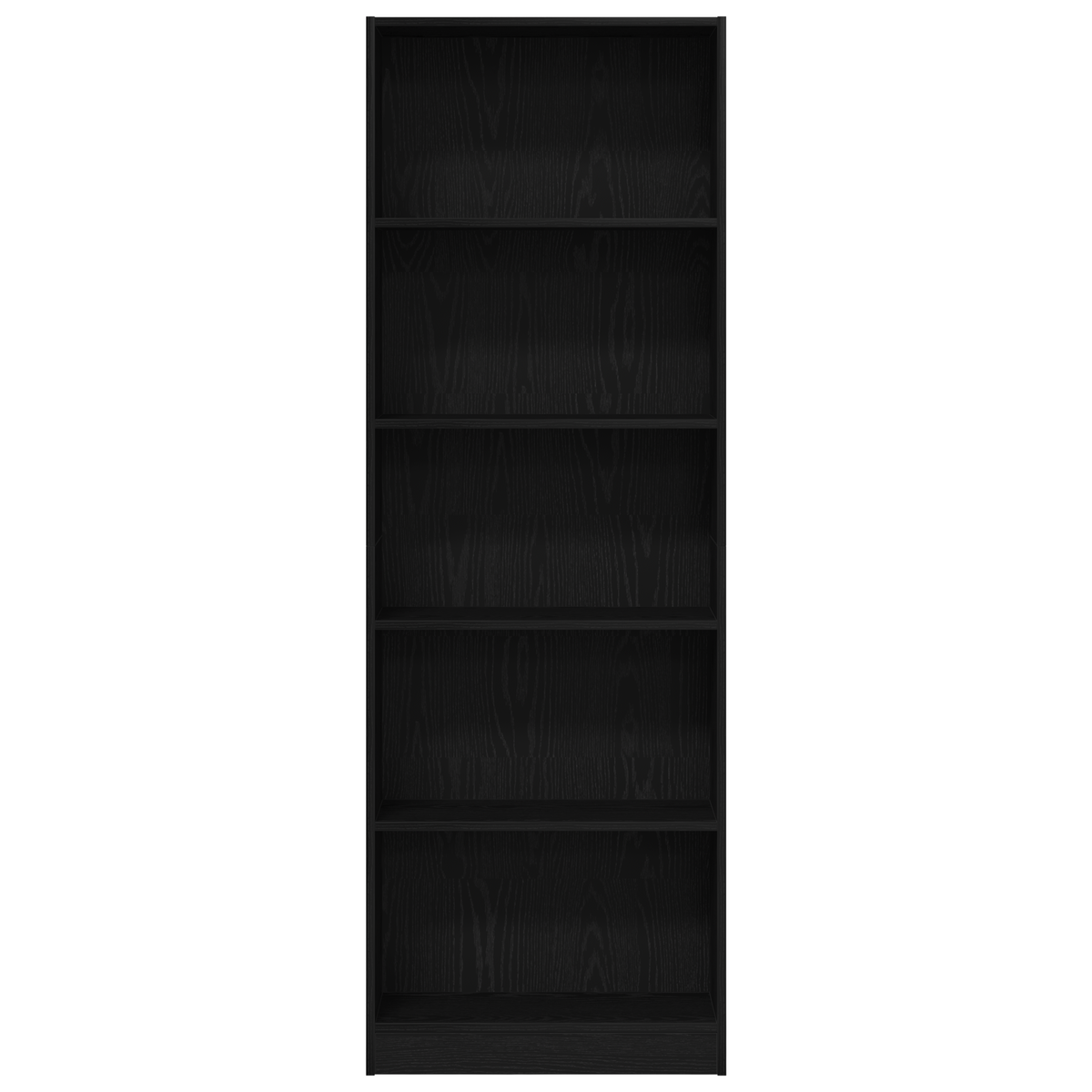 Bookshelf Black Oak 60 x 24 x 176 cm Engineered Wood