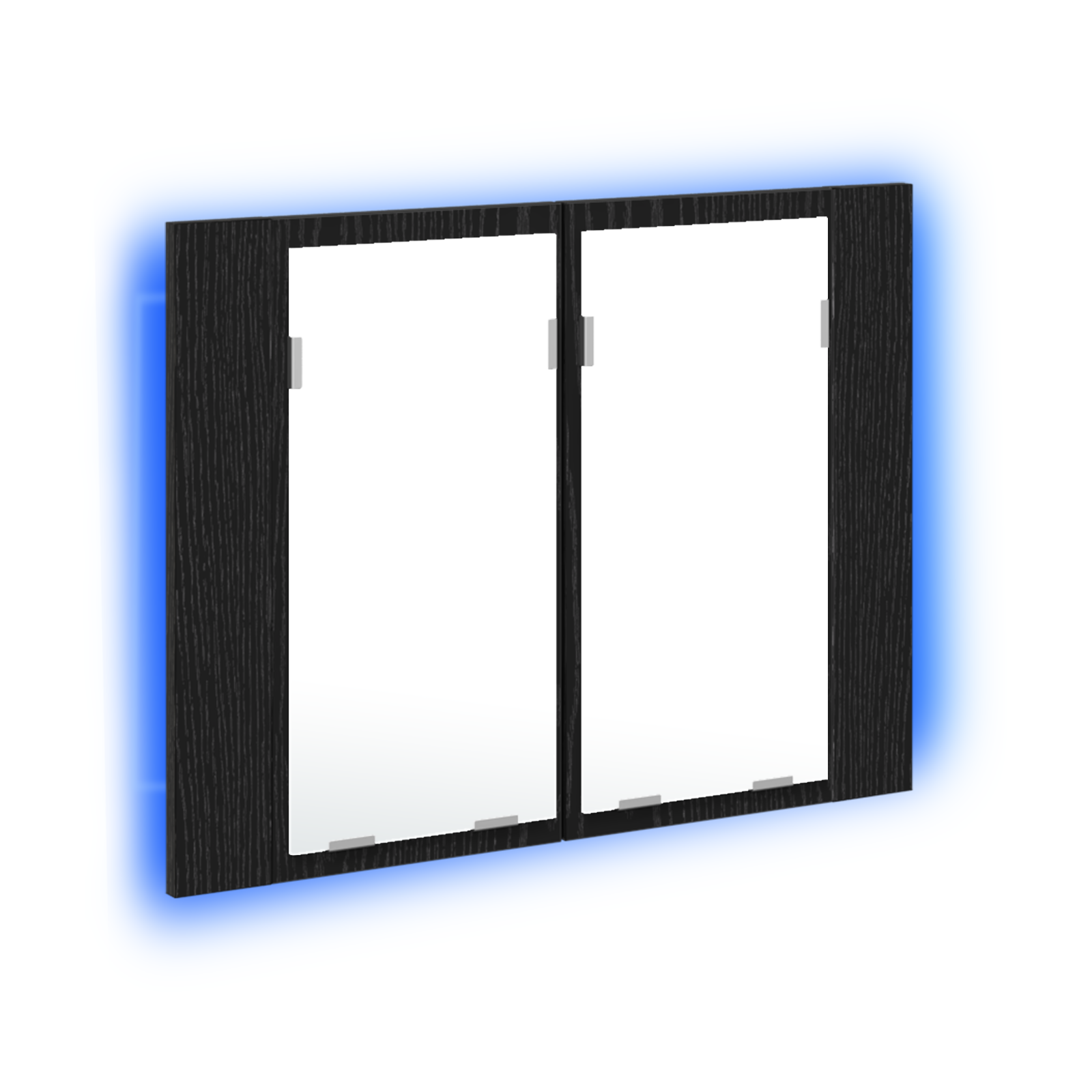 Bathroom Mirror Cabinet with Shelf Black oak 60 x 12 x 45 cm