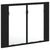 Bathroom Mirror Cabinet with Shelf Black oak 60 x 12 x 45 cm
