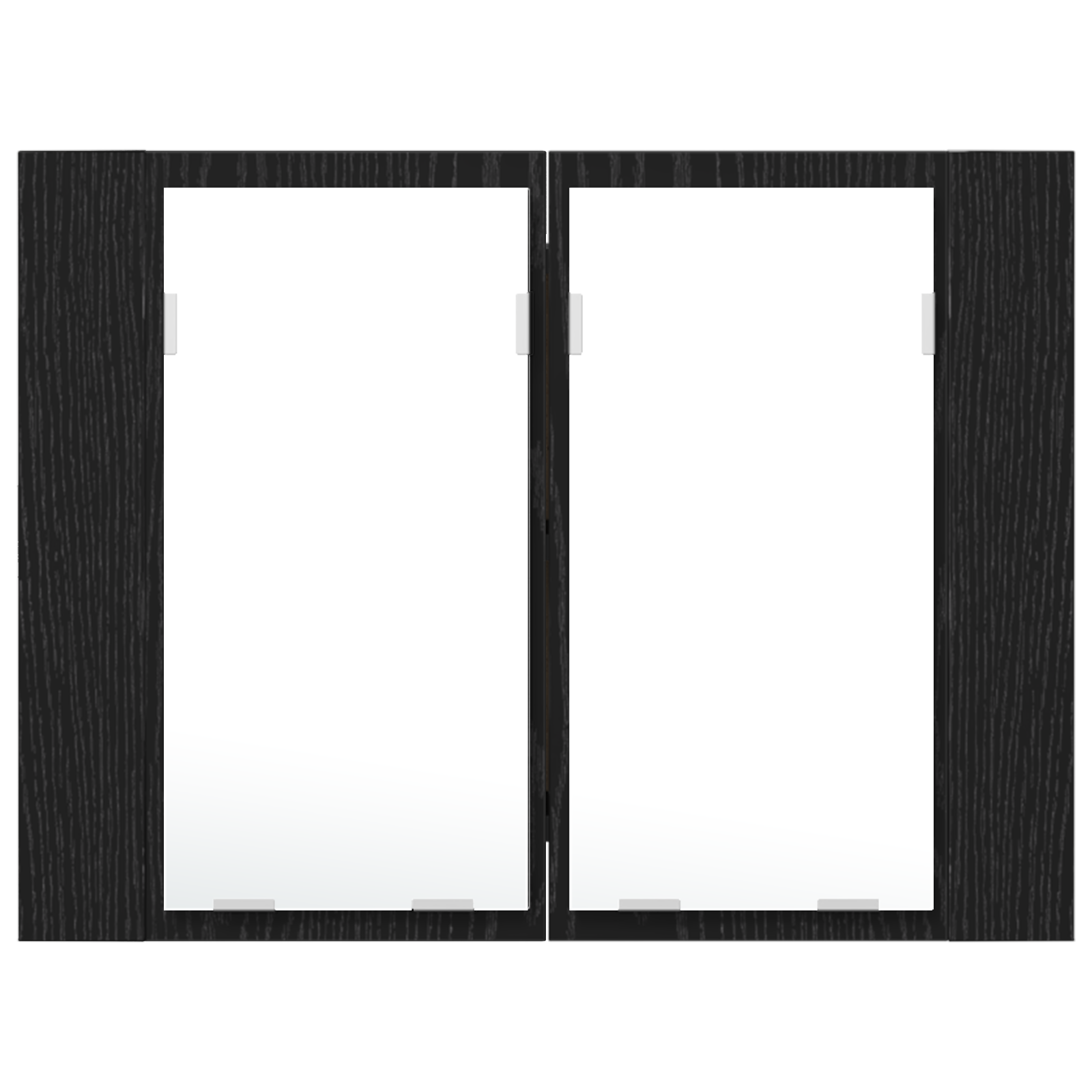 Bathroom Mirror Cabinet with Shelf Black oak 60 x 12 x 45 cm