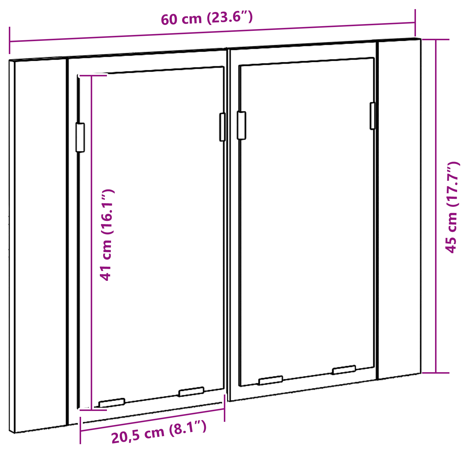 Bathroom Mirror Cabinet with Shelf Black oak 60 x 12 x 45 cm