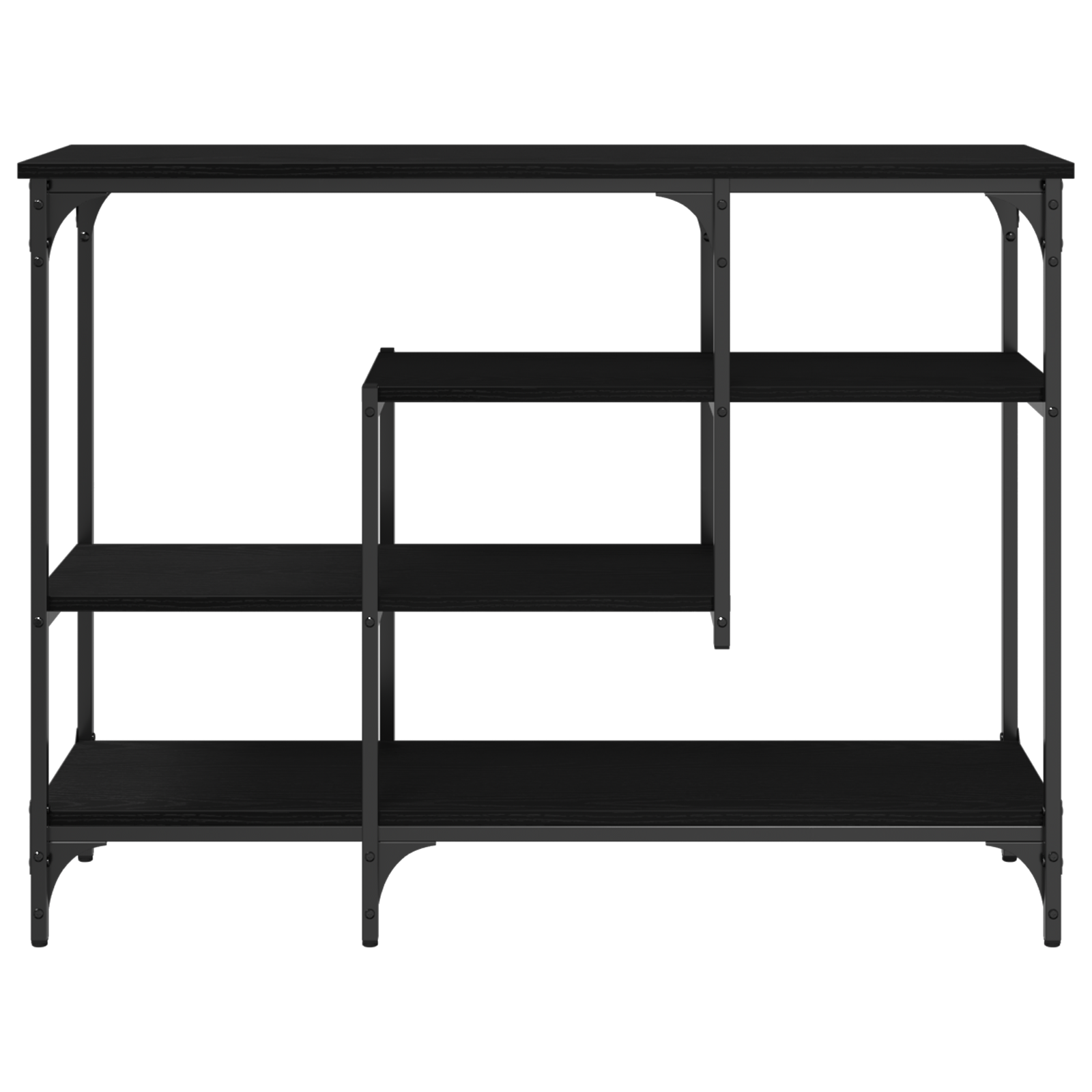 Console Table with Shelf Black oak 100 x 35 x 75 cm