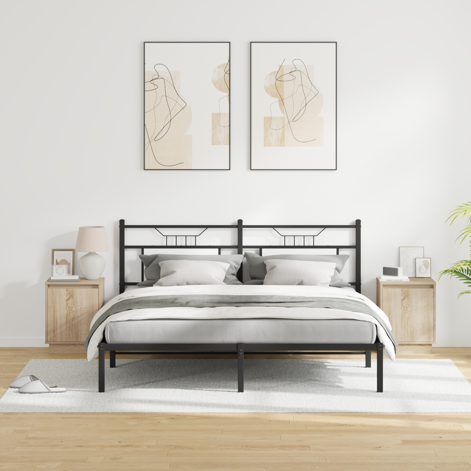 Bedside Cabinet 2 pcs Sonoma Oak 39 x 34,5 x 50 cm
