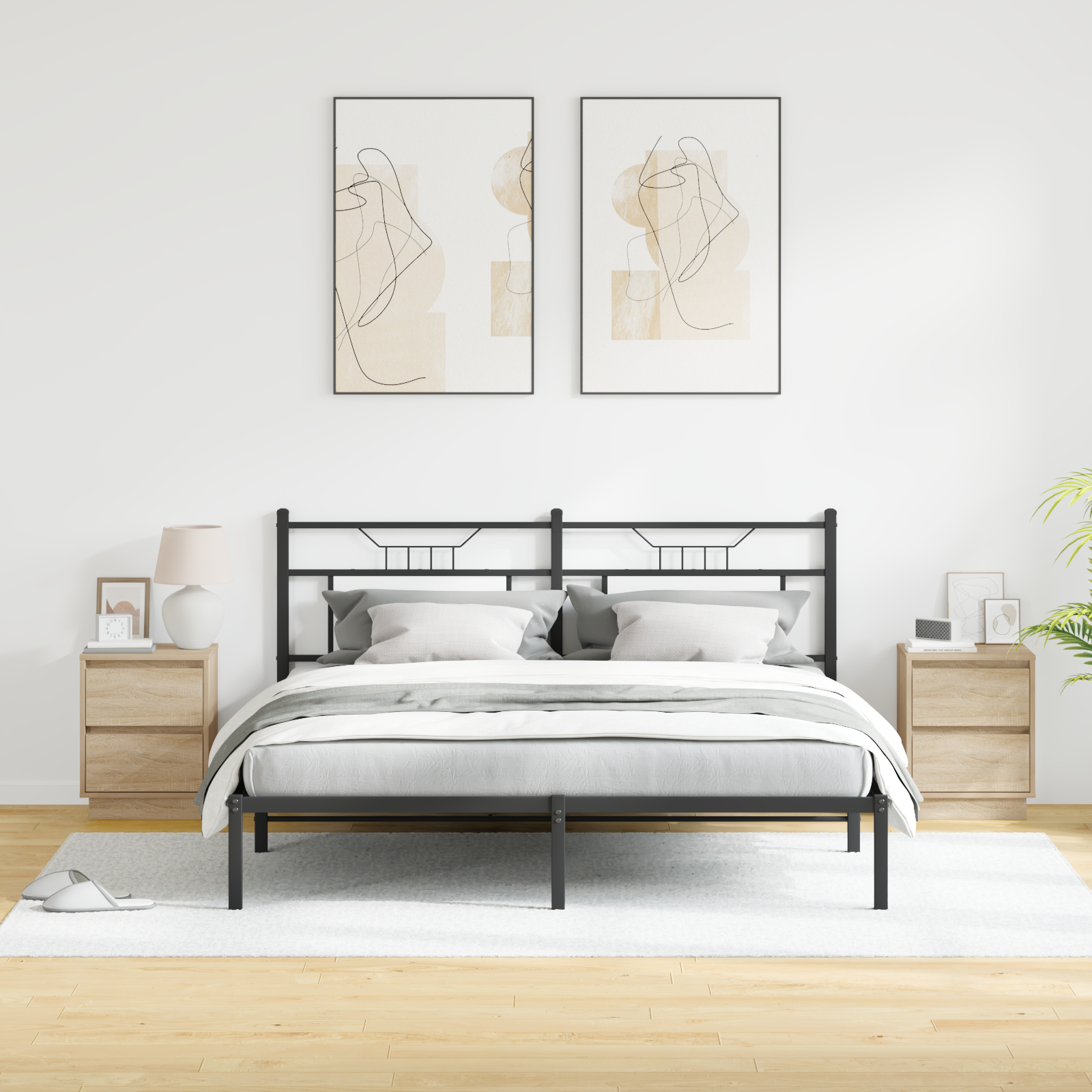 Bedside Cabinet with Drawer 2 pcs Sonoma Oak 39 x 34,5 x 50 cm