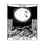 Anyhouz Tapestry White Black Moon 150X100 cm Tarot Card Psychedelic Scene Art Hippie Bohemian Decoration Sheets