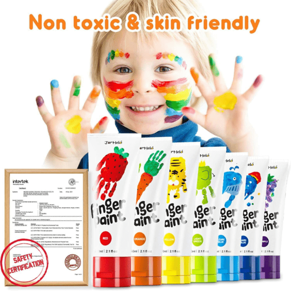 Jar Melo Finger Paint - 12 Colours Craft Kit-1910112389664215042