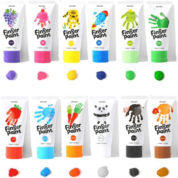 Jar Melo Finger Paint - 12 Colours Craft Kit-1910112389664215043