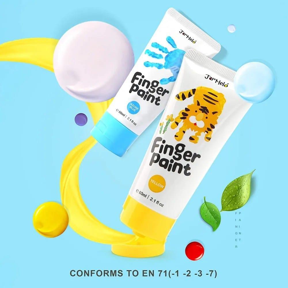 Jar Melo Finger Paint 6 Colours Craft Kit-1910112389374808067