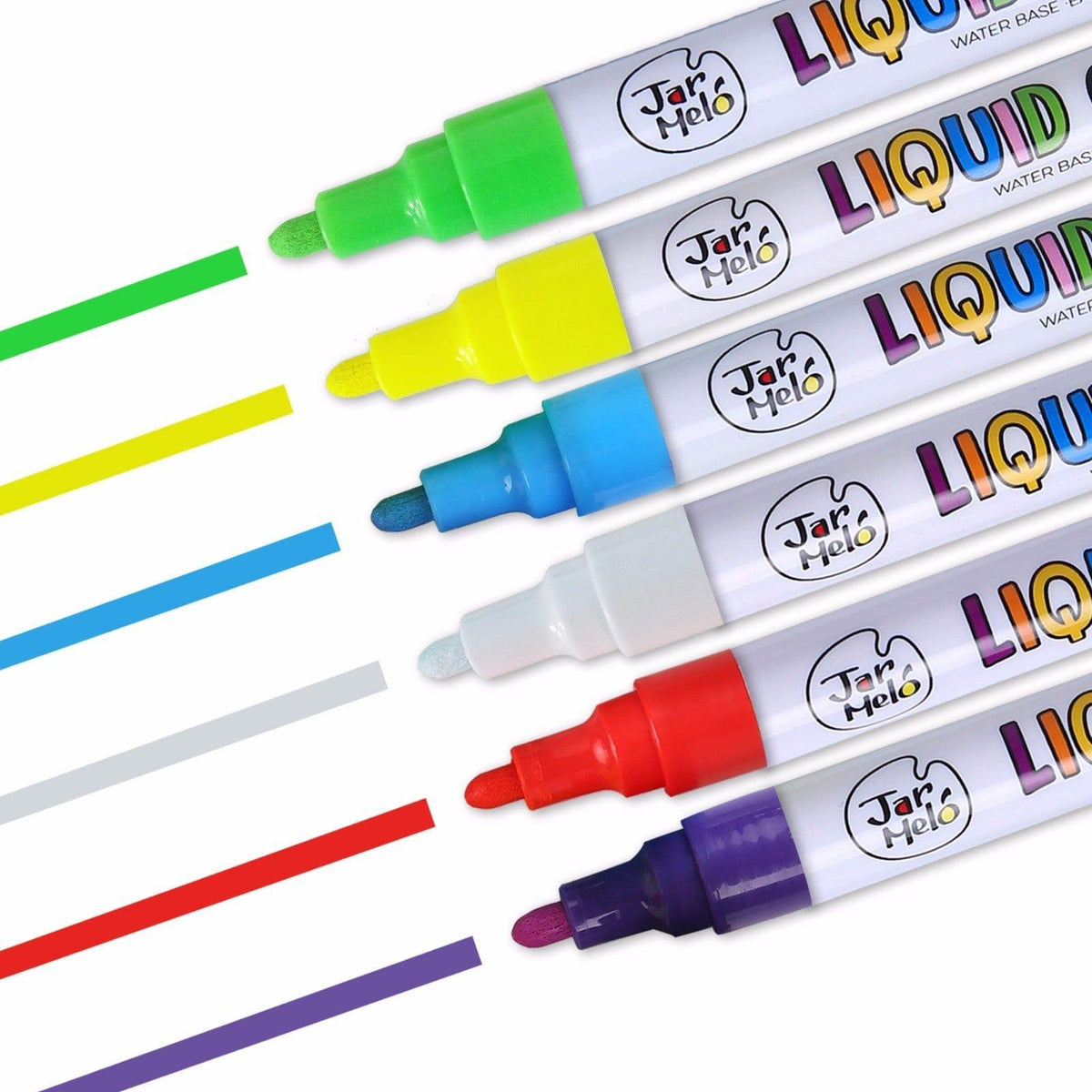 Jar Melo Liquid Chalk Markers- 6 Colours-1910112389517414401
