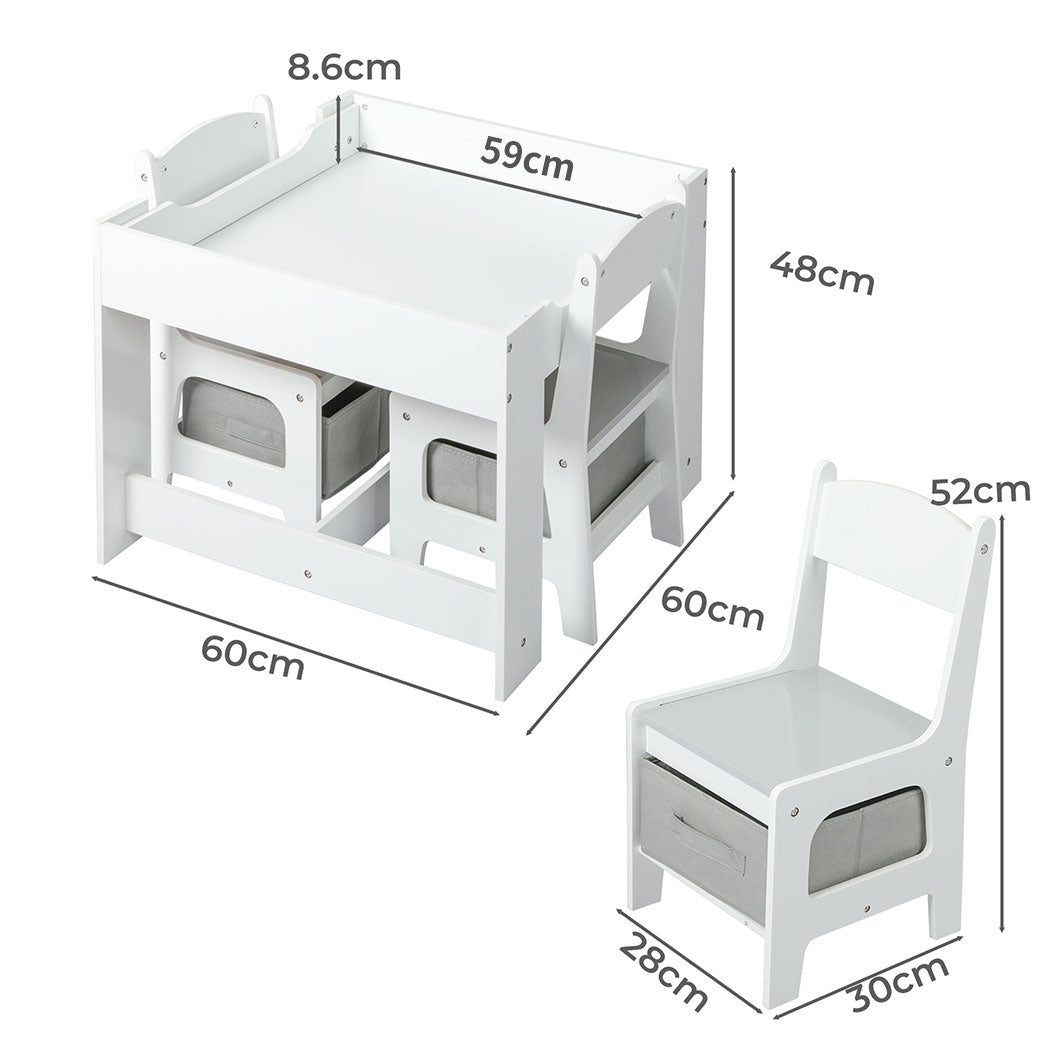 BoPeep Kids Table and Chairs Set Storage-1954802340200583170