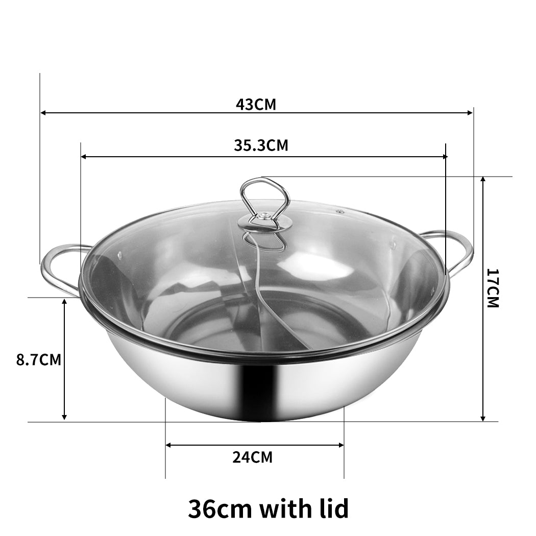 TOQUE Stainless Steel 36cm Twin Mandarin-1954802797891424258