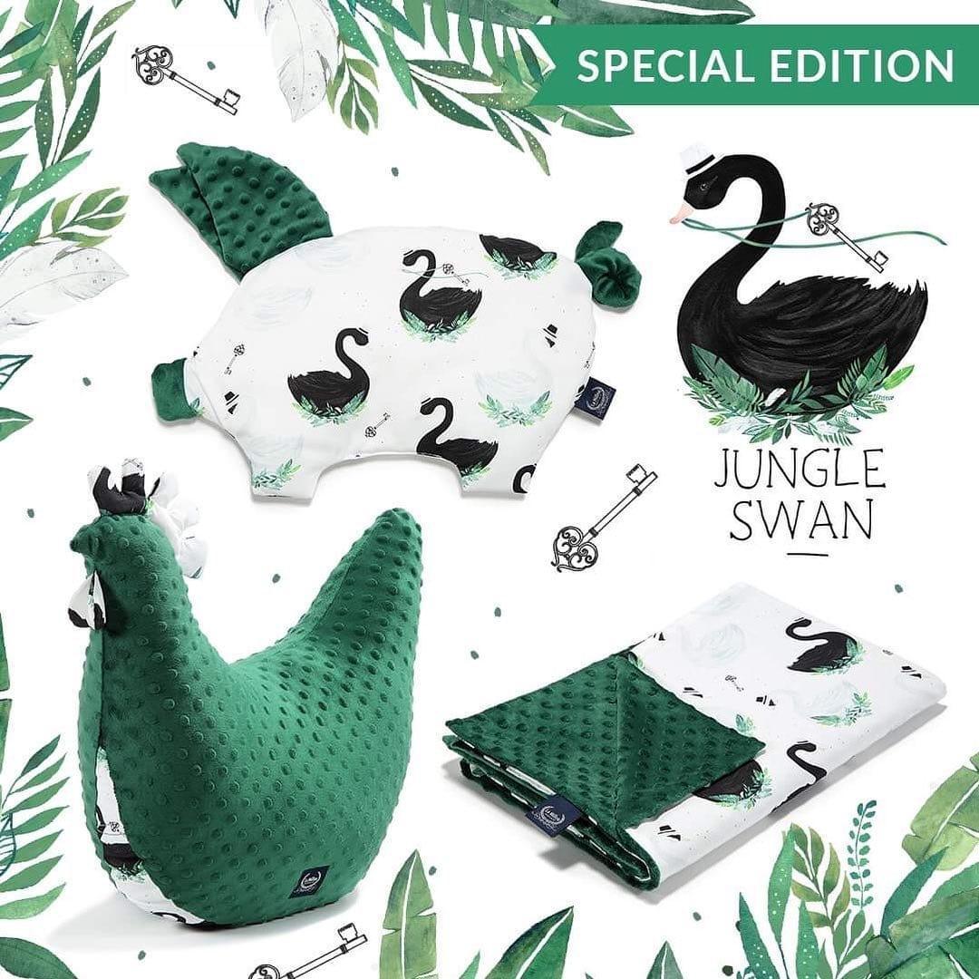 La Millou Light Blanket Large 110*140cm JUNGLE SWAN | Green-1954803117677744129