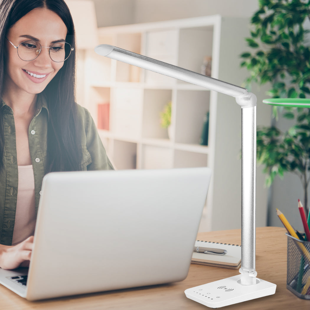 EMITTO LED Table Lamp Wireless Charger White-1919892862506504199
