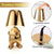 Anyhouz Hotel Lightning Lamp Rechargeable Gold Little Man Sitting Front Position Table Lamps Touch Switch Decoration Led Night Light