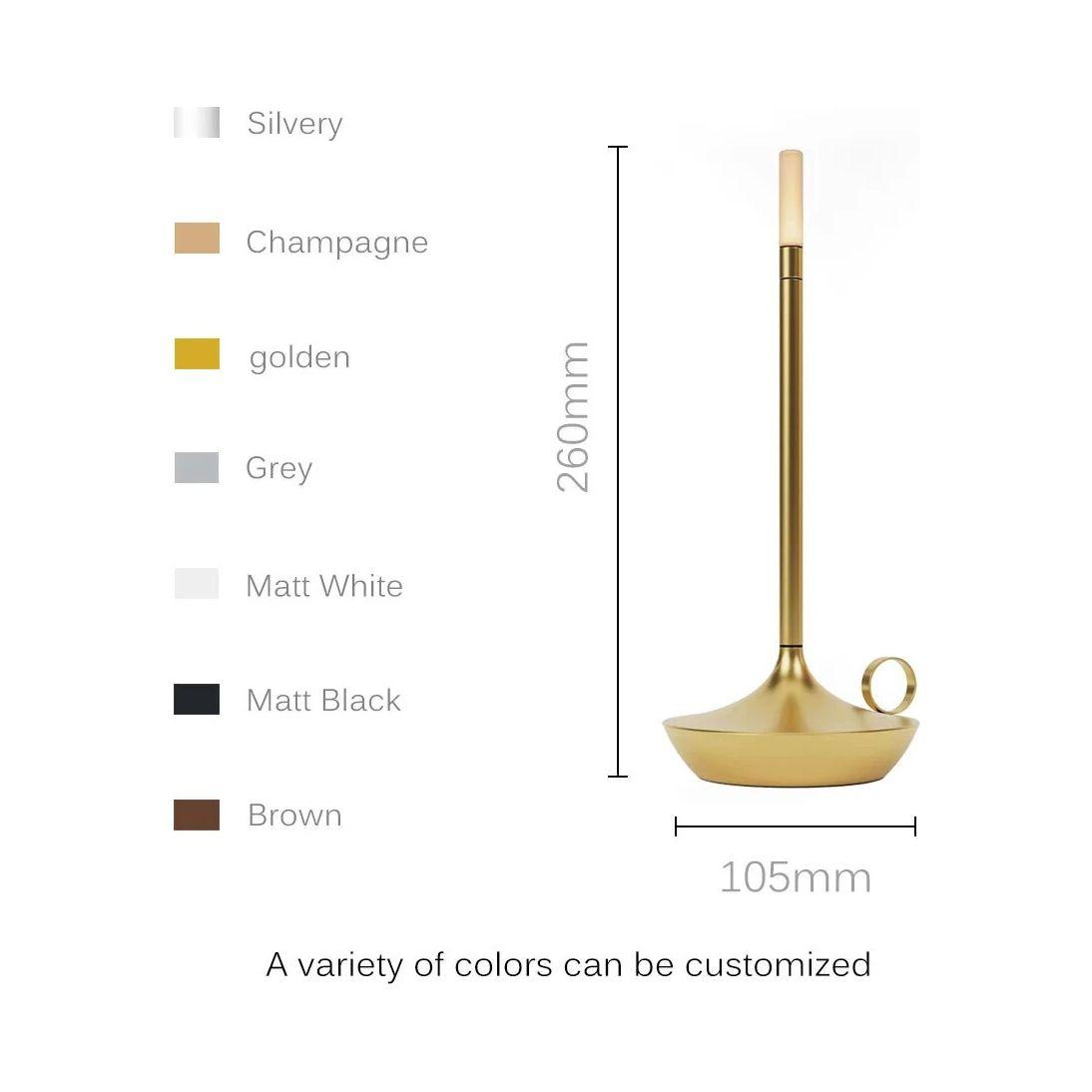 Anyhouz Hotel Lightning Lamp White Led Bar Table lamp USB Rechargeable Office Restaurant Study Reading Desk Light