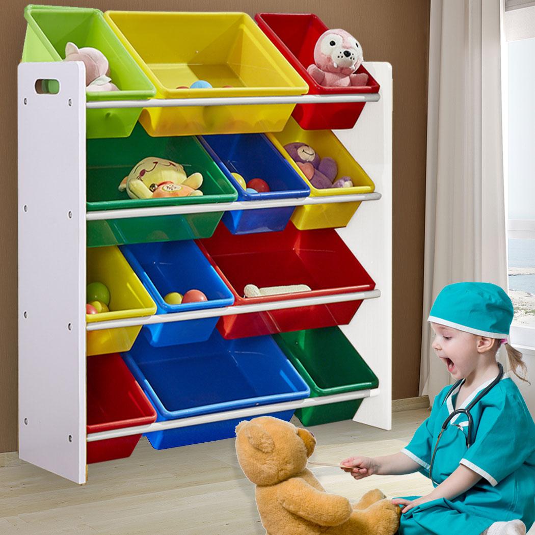 Levede 12Bins Kids Toy Box Bookshelf-1917016718102892550