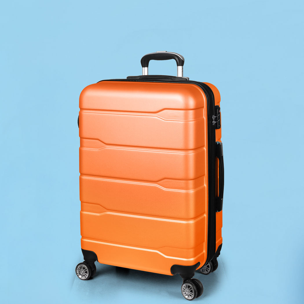 Slimbridge 24" Expandable Luggage Travel Suitcase Trolley Case Hard Set Orange