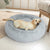 PaWz Pet Bed Cat Dog Donut Nest Calming Kennel Cave Sleeping Light Grey XXXL