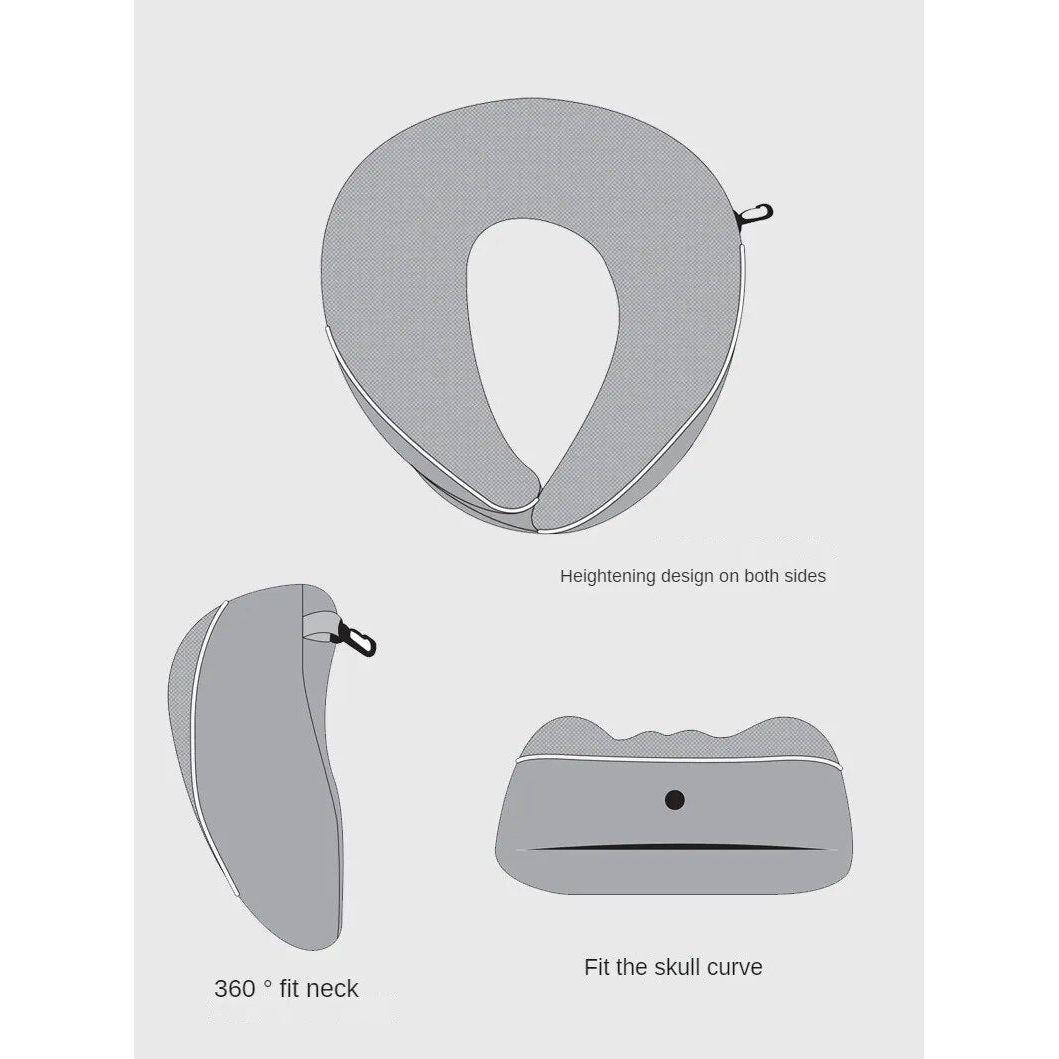 Anypack Neck Pillow Coffee Memory Cotton U-shaped Comfortable Sleep Headrest
