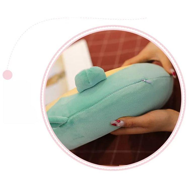 Anypack Neck Pillow Gray Cat Cartoon Memory Cotton U-shaped Soft Fluffy Comfortable Sleep Headrest