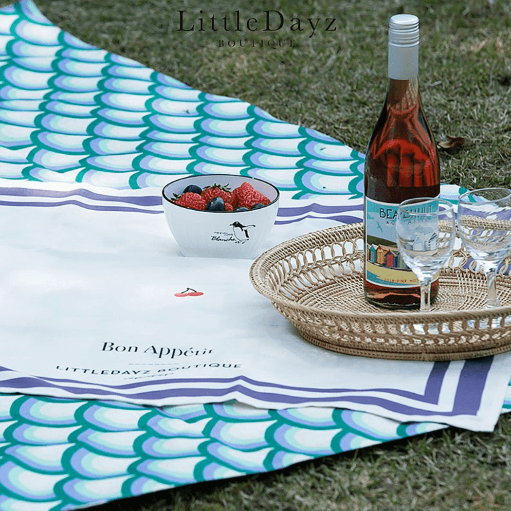 Little Dayz Boutique Boutique Picnic Napkin Green-1954803130281627650