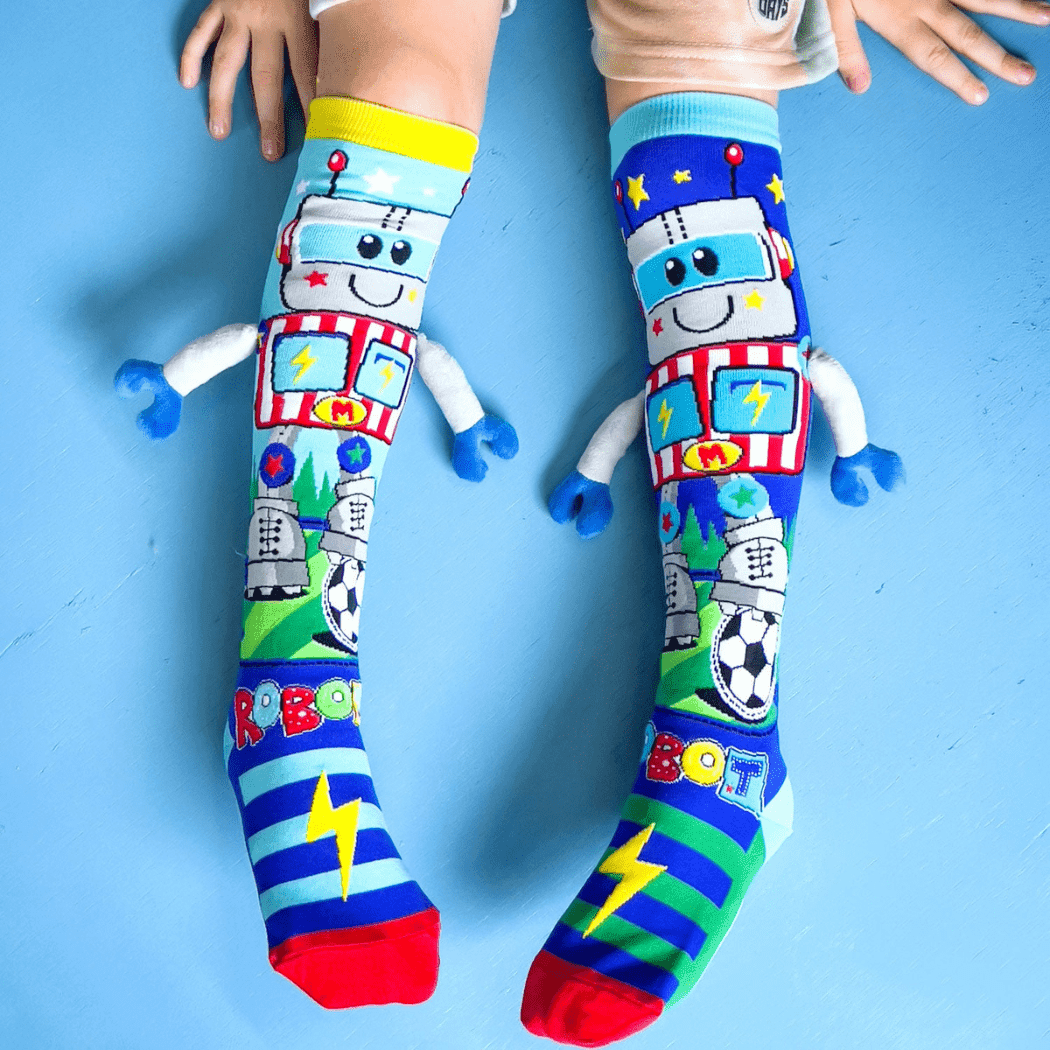 MADMIA Robot Socks With Arms Kids & Adults Age 6 - 99-1910112158700670978