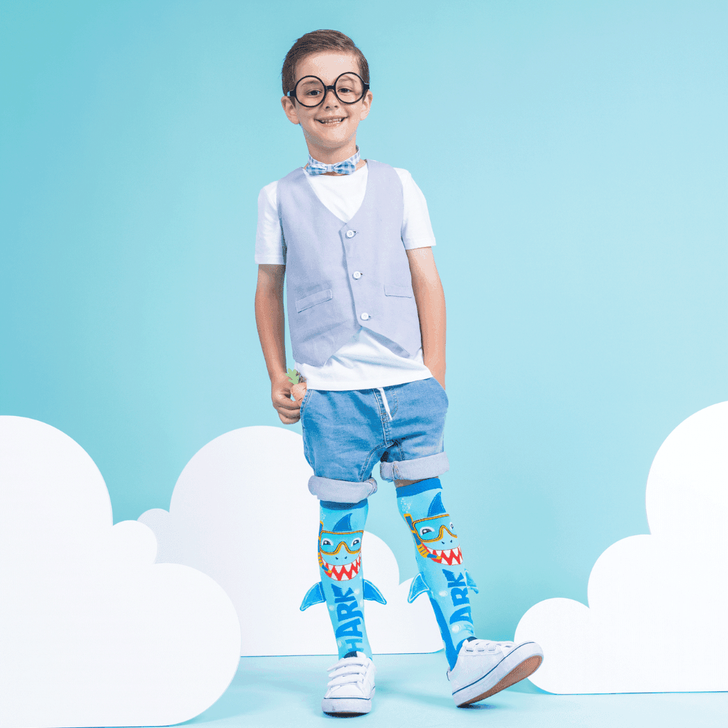 MADMIA Shark Socks With Spikes Kids & Adults Age 6 - 99-1954803049205731331