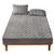 Anyhouz Mattress Cover Floral Gray Double Size Waterproof Quilted Fitted Bed Sheet