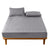 Anyhouz Mattress Cover Gray Double Size Waterproof Quilted Fitted Bed Sheet