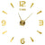 Anyhouz Wall Clock Gold Design C 27 Inch 3D Diy Mirror Wall Clock Acrylic Sticker Fashion Quartz Clocks Watch Home Decoration